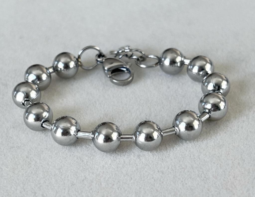 Brazalete perla metálica