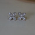 Arete flor plata