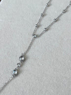 Cadena de mano cristal anular medio y muñeca
